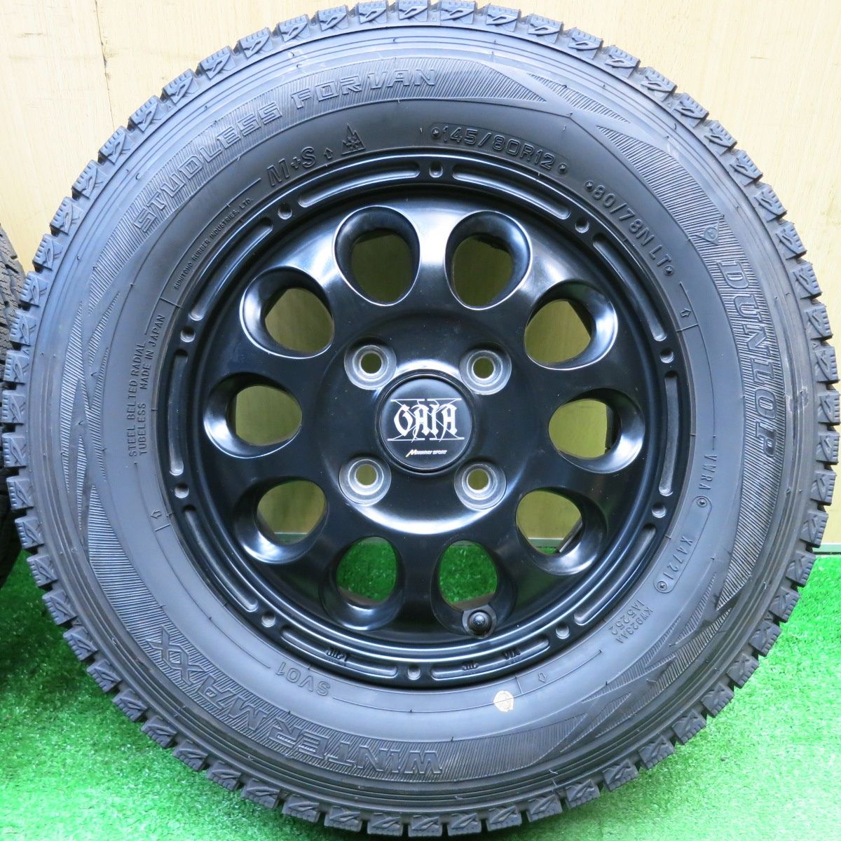 21年 スタッドレス 145 80 R 12 78 N ダンロップ ウインターマックス SV 01 GAIA MANARAY SPORT ガイア マナレイ スポーツ 12インチ PCD 100 4 H ス