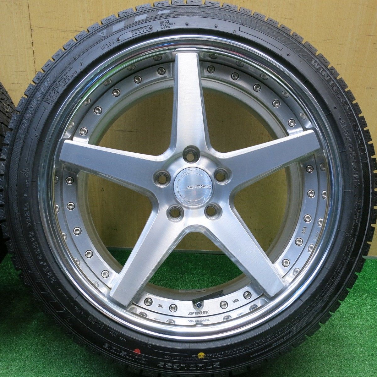 22年 キレイ WORK GNOSIS CVFM 225 45 R 19 スタッドレス ダンロップ ウインターマックス 03 ワーク グノーシス 19インチ PCD 114 3 5 H ス