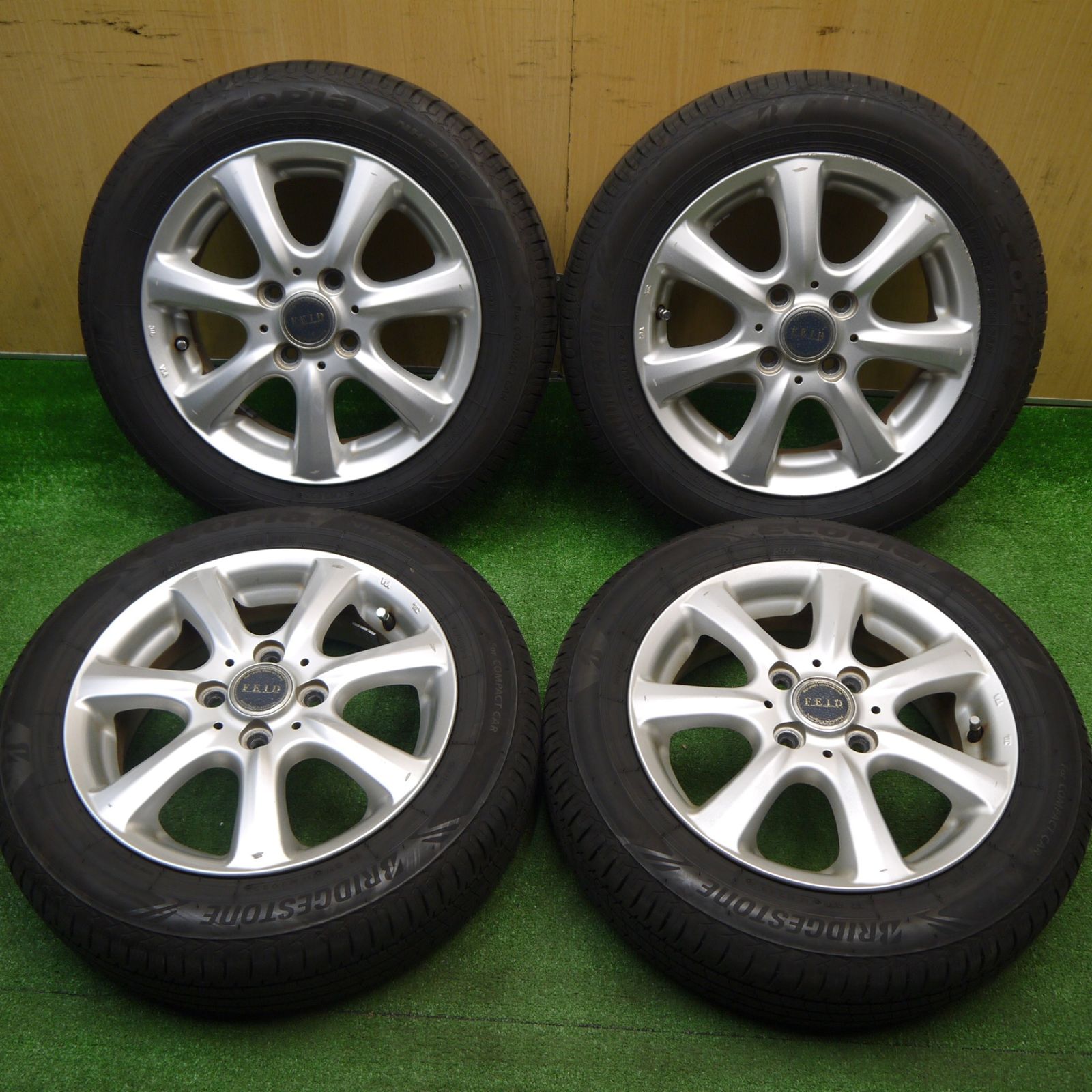 バリ溝 23年 9分 155 65 R 14 ブリヂストン エコピア NH 200 C FEID フェイド 14インチ PCD 100 4 H ノ