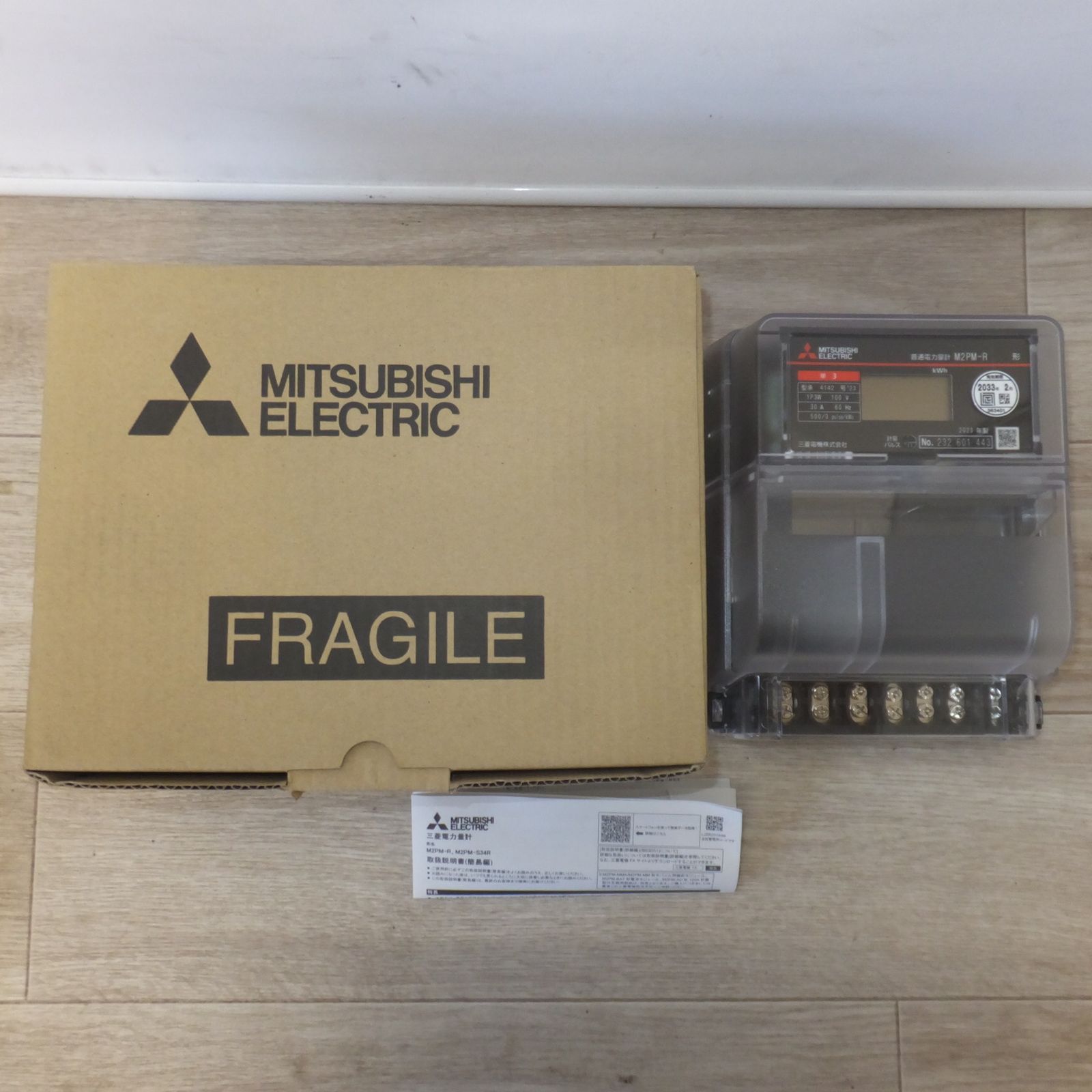 ♥ 三菱 2025年製 電子式電力量計 普通電力量計 M 2 PM-R 1 P 3 W 100 V 30 A 60 Hz