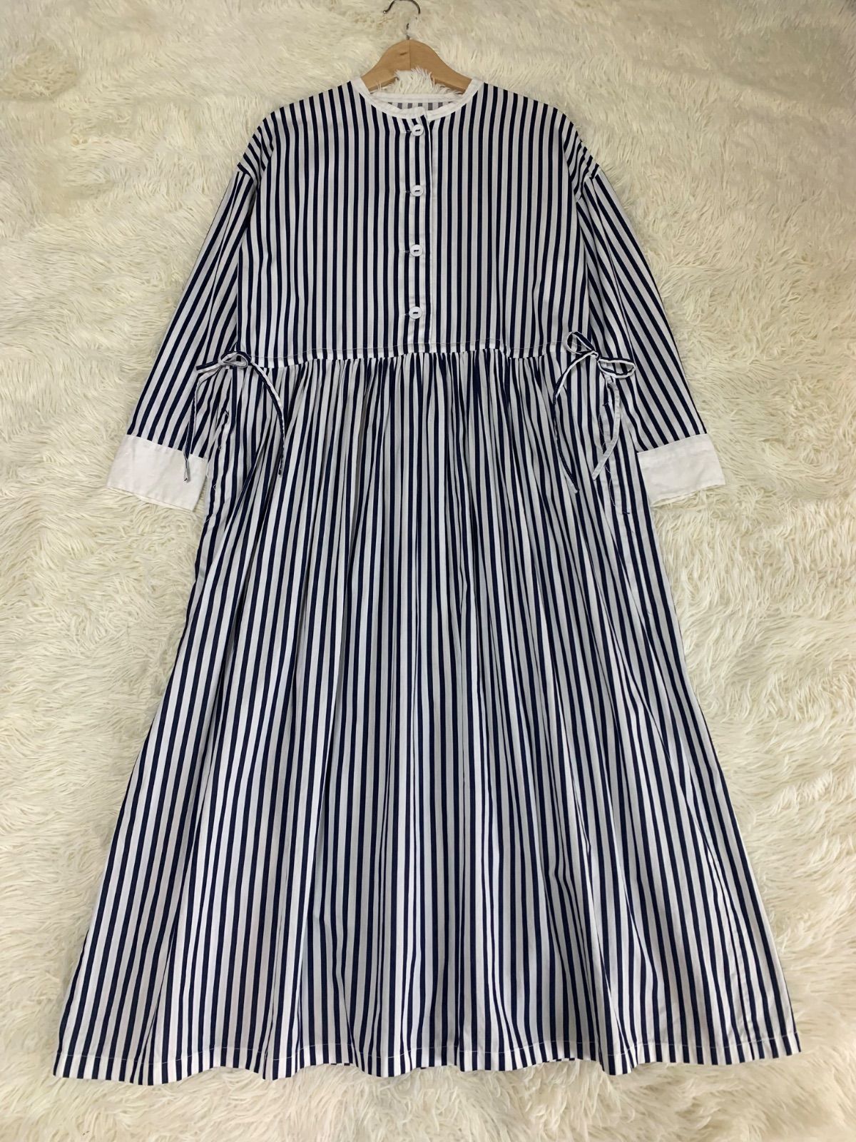 nop de nod 長袖 ネイビー ロングワンピース サイズ M - メルカリ