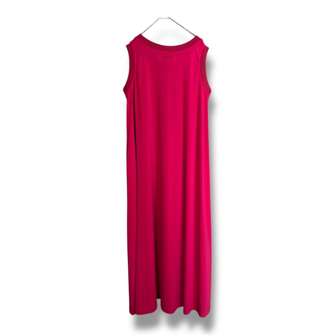 BIRROT ビロット LAY 1 DRESS ノースリーブ ワンピース ストレッチ 刺繍ロゴ 定価48400円 レディース サイズ1 ディープピンク 夏 23 No K 998