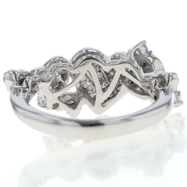 GSTV K18WG リング ダイヤモンド ピンクサファイア ハート ミステリー