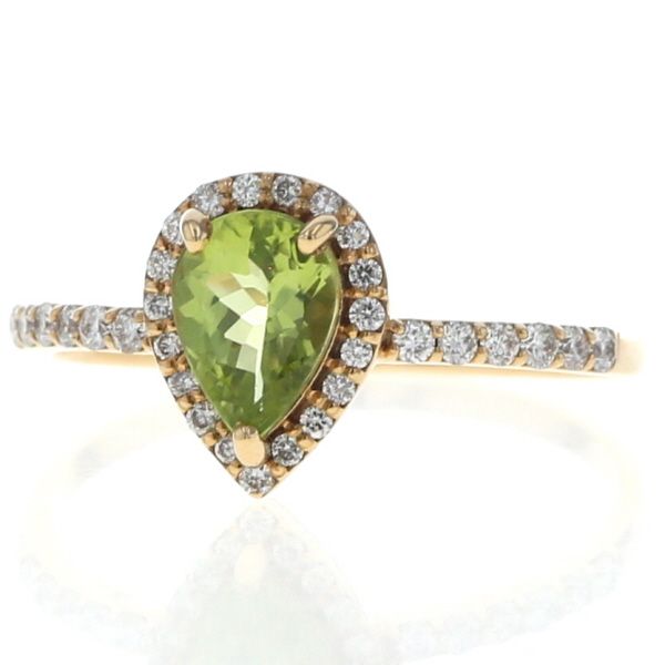 JH125★高級 ペリドット1.81ct ダイヤ K18WG ヘッド 鑑別付 JH125☆高級 ペリドット1.81ct ダイヤ K18WG ヘッド 鑑別付 JH125