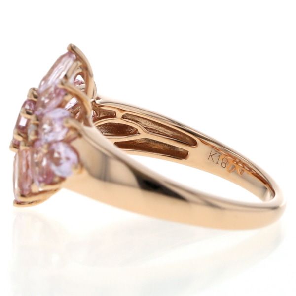 GSTV K18PG ピンクゴールド リング モルガナイト 2.20ct ダイヤモンド