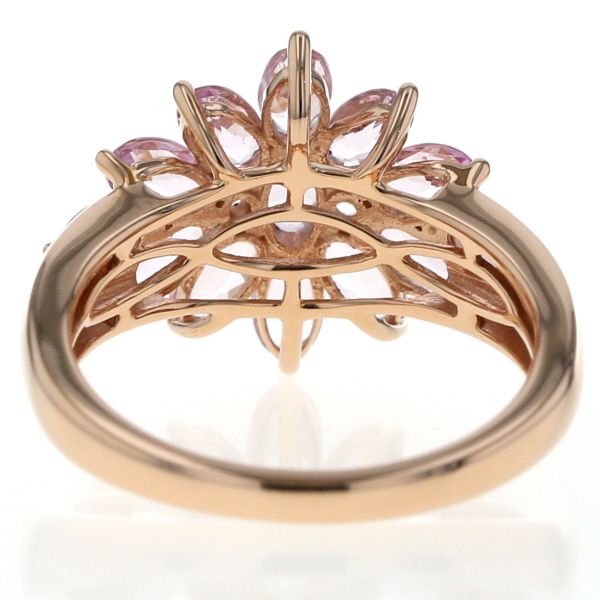 GSTV K18PG ピンクゴールド リング モルガナイト 2.20ct ダイヤモンド