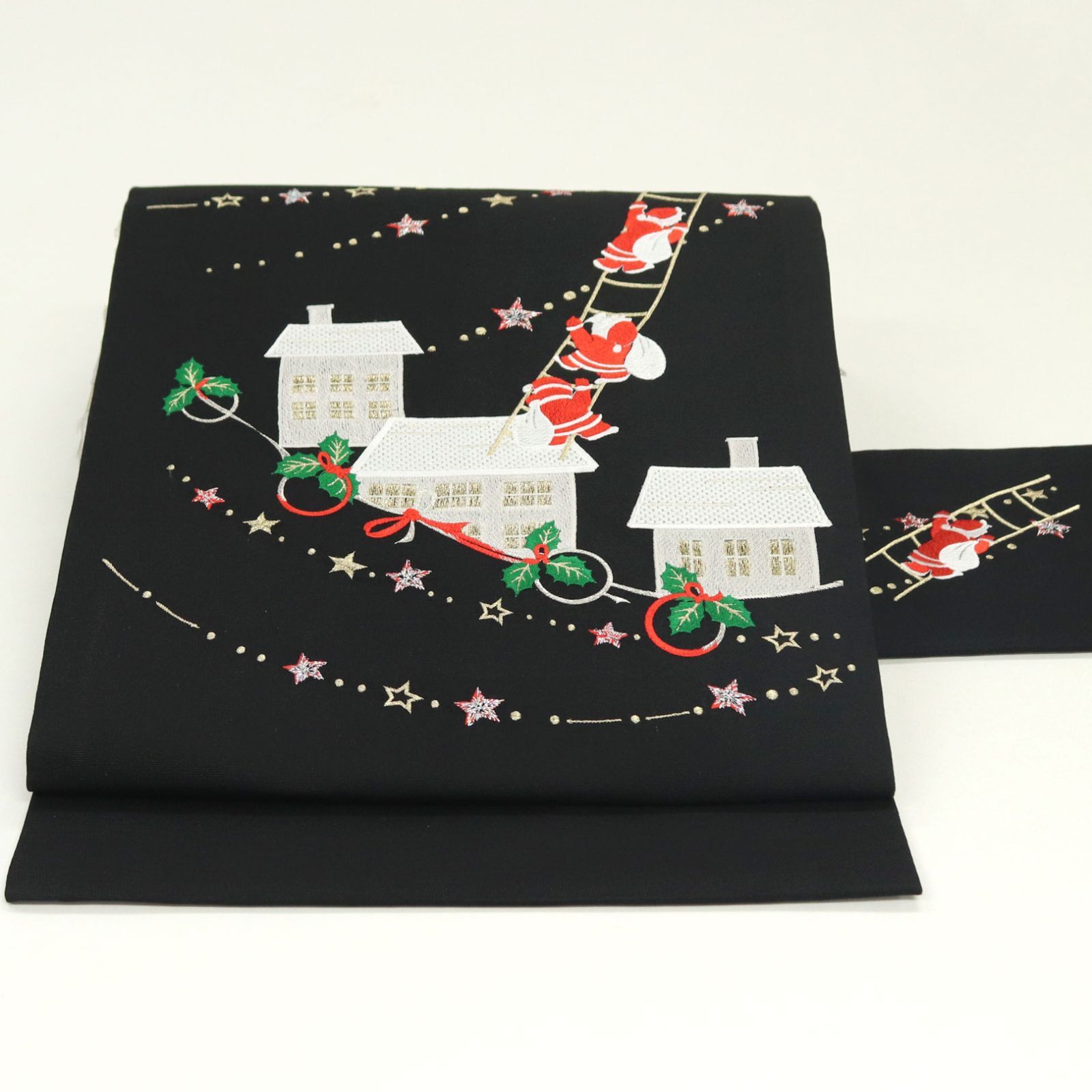 ona 4635 お仕立て上がり 西陣織 刺繍 九寸 名古屋帯 ハシゴサンタ