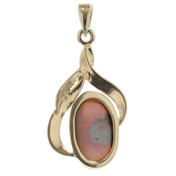 K18YG イエローゴールド ペンダントトップ オパール ダイヤモンド