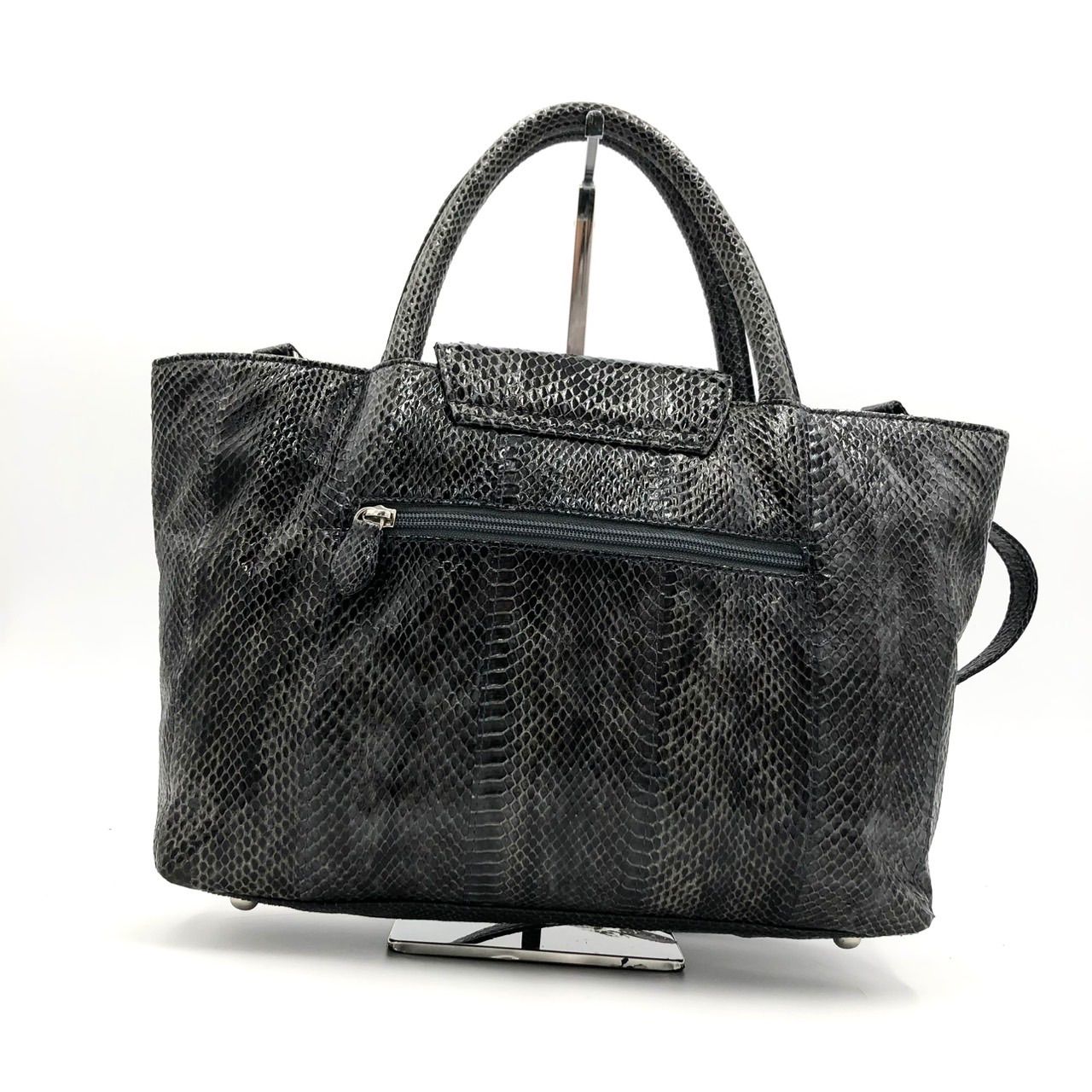 極美品】 パイソン イントレチャート 2way ハンドバッグ ショルダー 