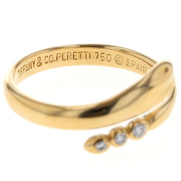 TIFFANY&Co. ティファニー K18YG スネークリング ダイヤモンド 3粒 蛇 