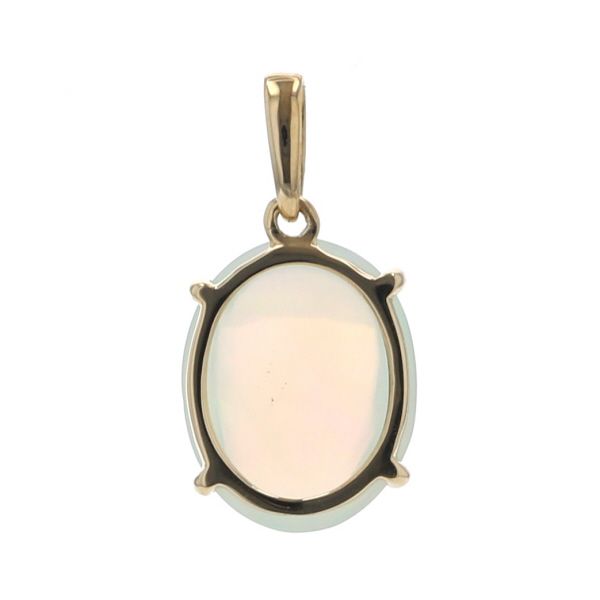 18金ホワイトゴールドオパール＆ダイヤペンダントトップ 大人気♪】18金 ネックレス ペンダント トップ 【天然石オパール