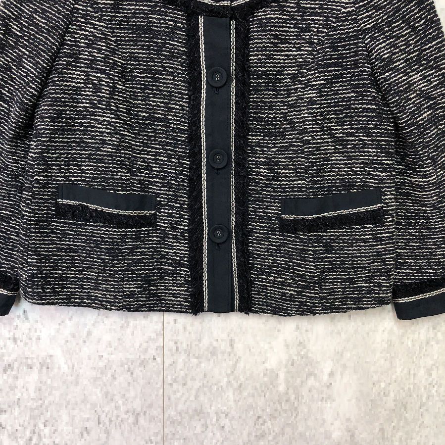 LAUTREAMONT ロートレアモン ツイード ジャケット ネイビー