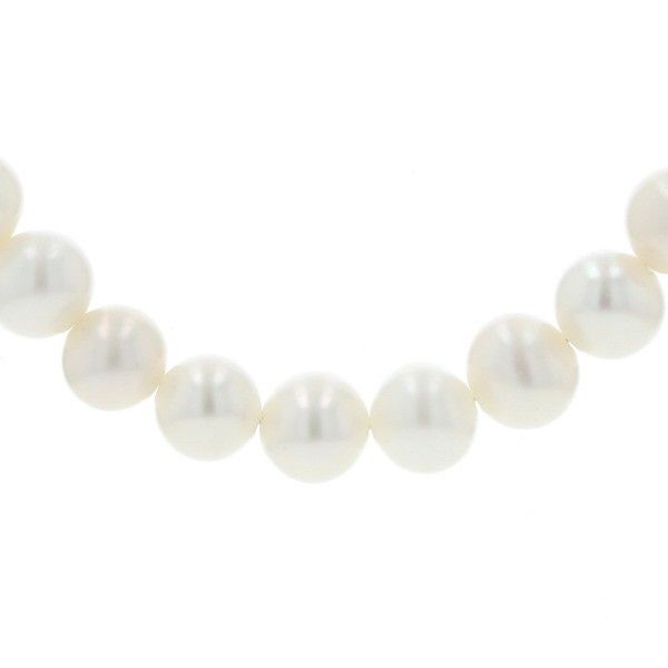 岩崎美智子 真鍮 ネックレス 真珠 7.0 mm パール アクアマリン フラワークラスプ ロング 85 cm 仕上済 zz