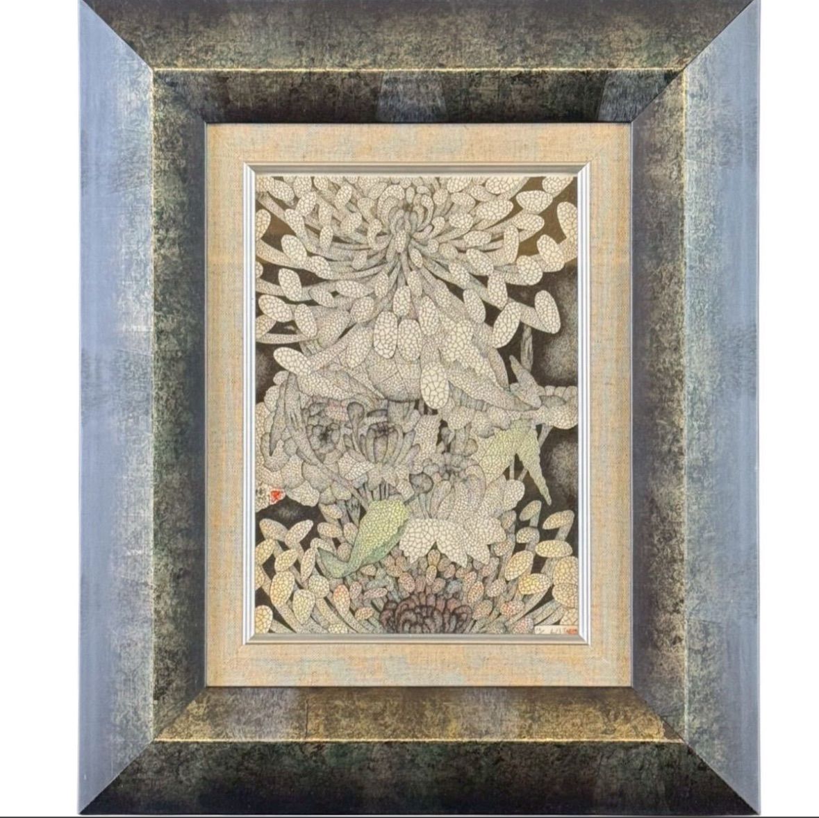 城景都 都道 リトグラフ 手彩 直筆サイン 在印 菊花 从会会員 刈谷市美術館蔵