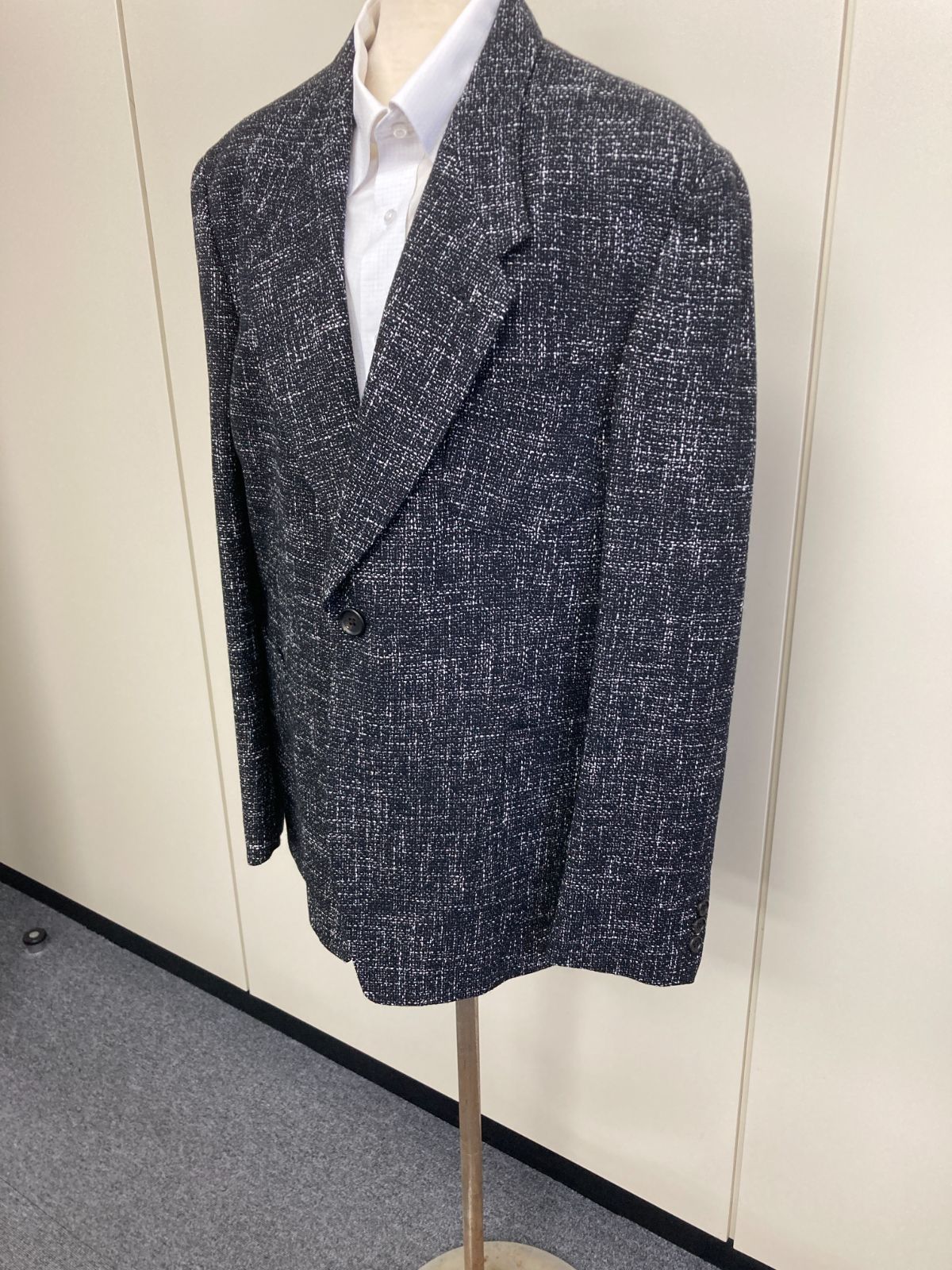 ポールスミスコレクション　テーラードジャケット　XLX Paul Smith COLLECTION（ポールスミス コレクション） 黒×白 ツイード