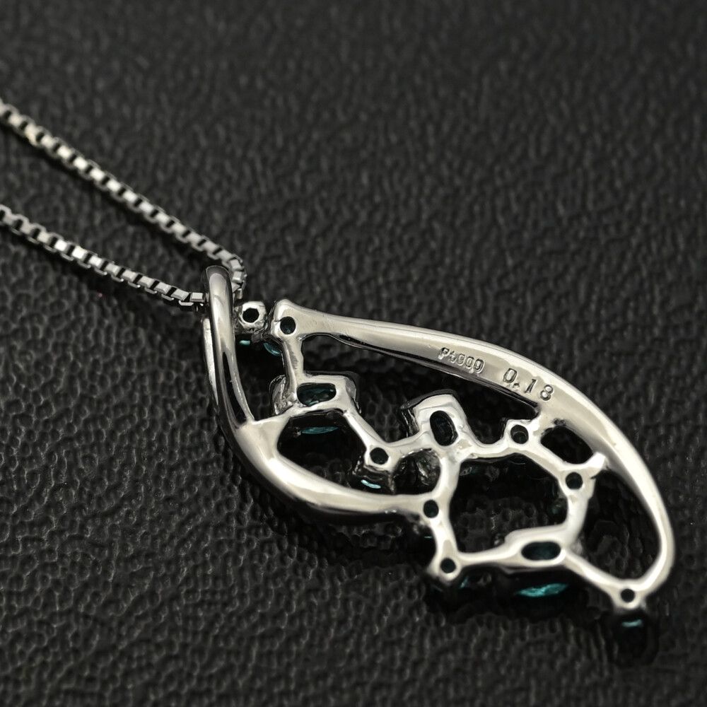 PT0.18ct/パライバトルマリンネックレス・ペンダント/Pt900-Pt850-2.5g