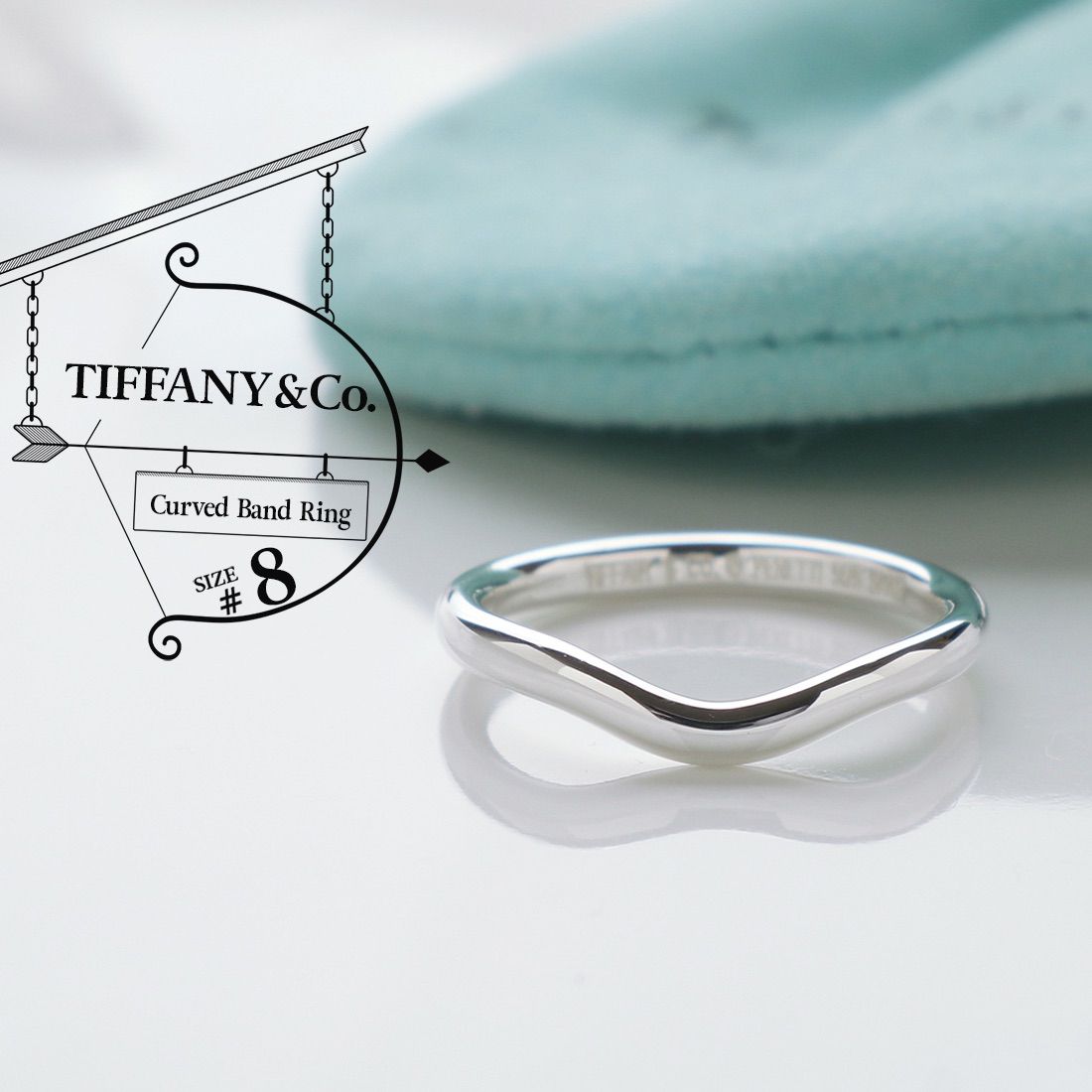 ティファニー カーブド バンド 925 リング 8号 - c.1990s - メルカリ
