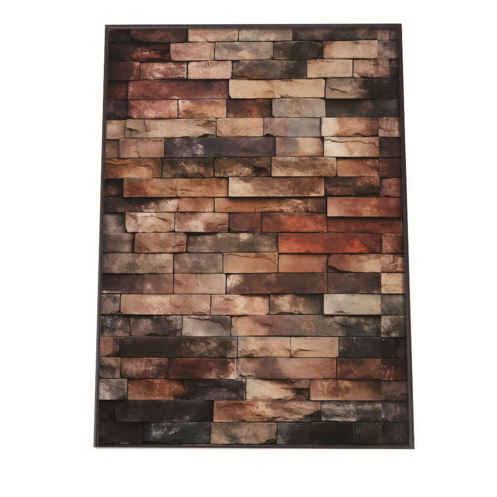 B3サイズ（約36x51cm）】【lh-poster-2343】【フレーム付き】レンガ 石