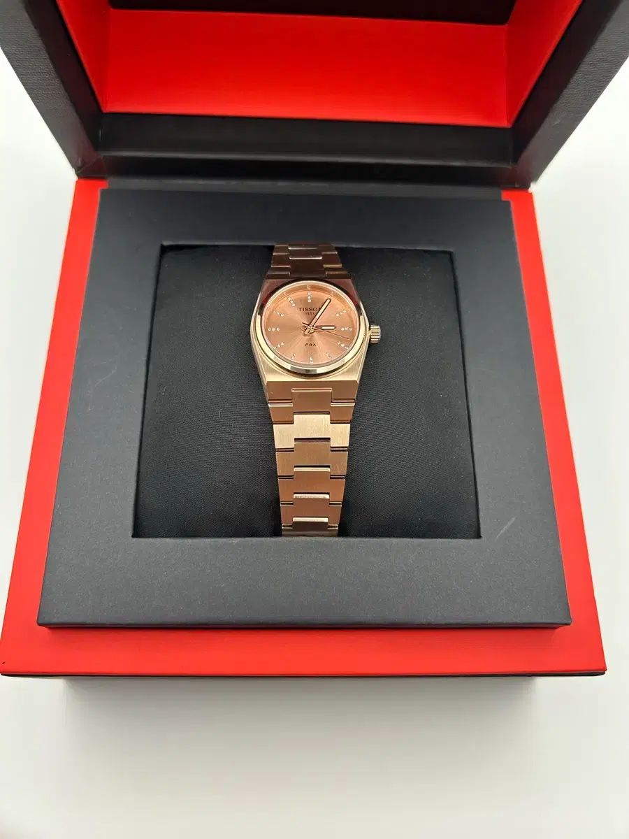  ティソ PRX ローズゴールド クォーツ 25 mm 自動巻き時計 腕時計(アナログ)