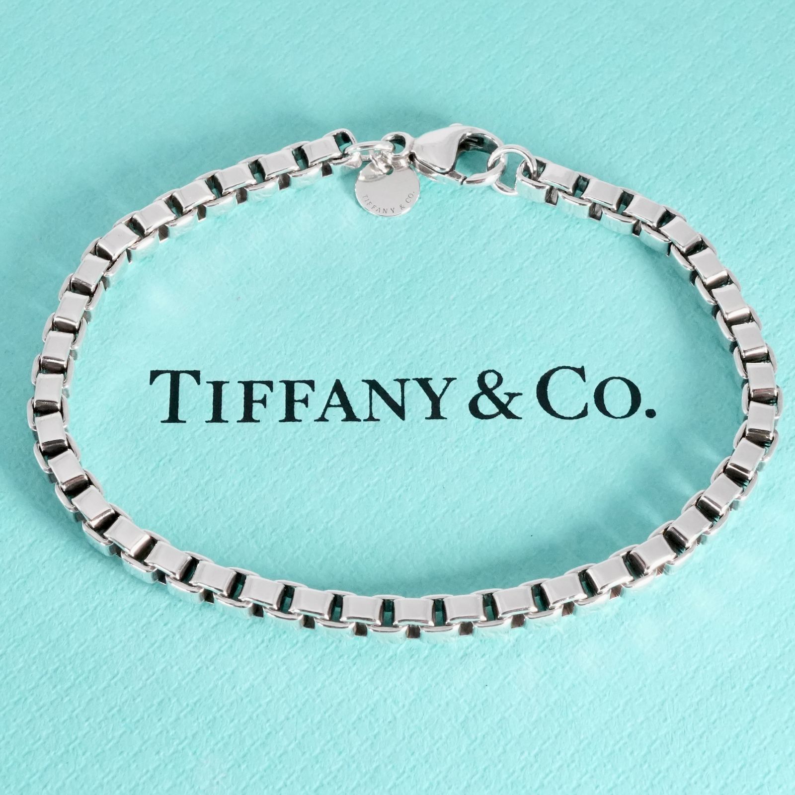 【極美品】TIFFANY ティファニー ベネチアン シルバーブレスレット　598 極美品17.5cmティファニー ベネチアン シルバー ブレスレット25-2150