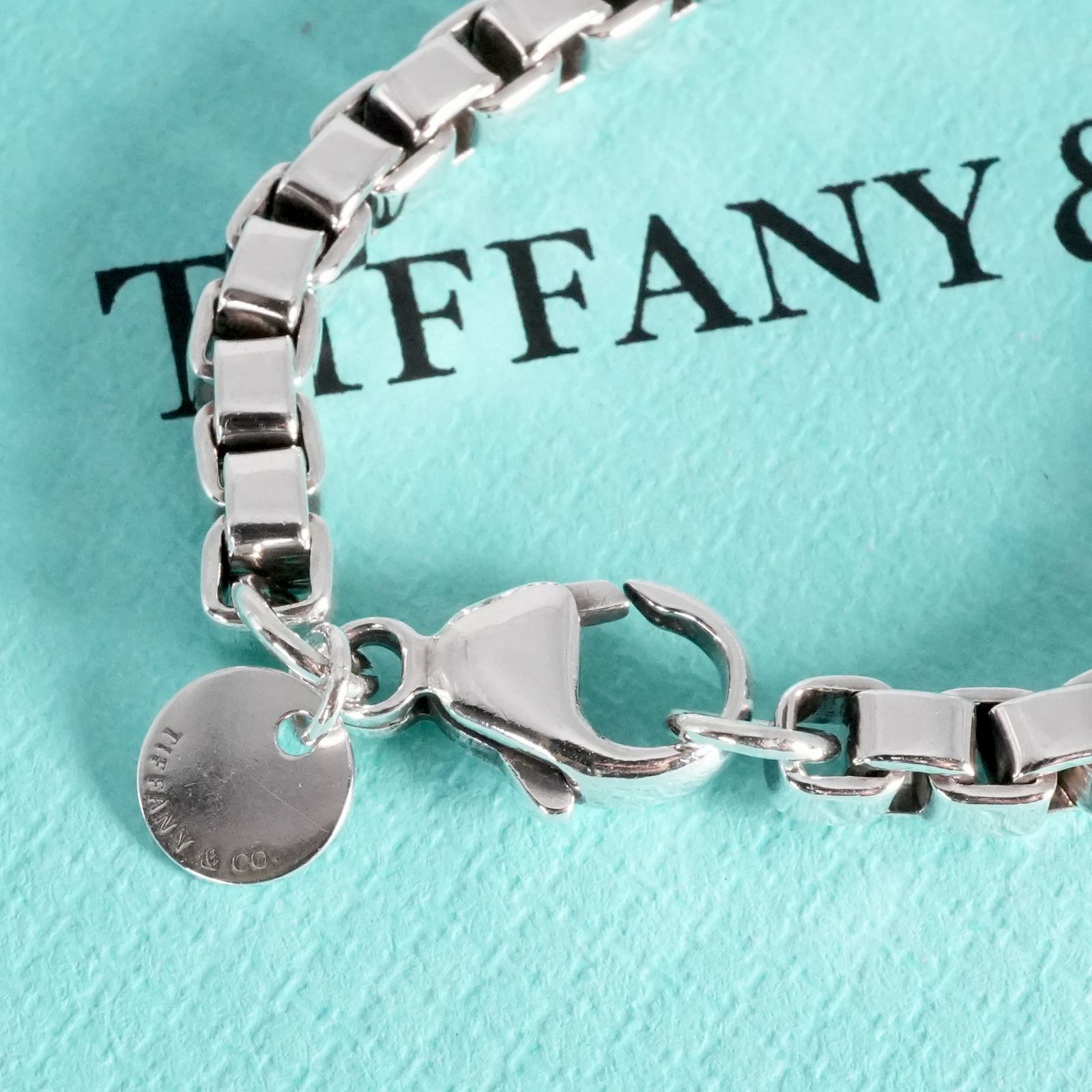 極美品17.5cmティファニー ベネチアン シルバー ブレスレット25-2150