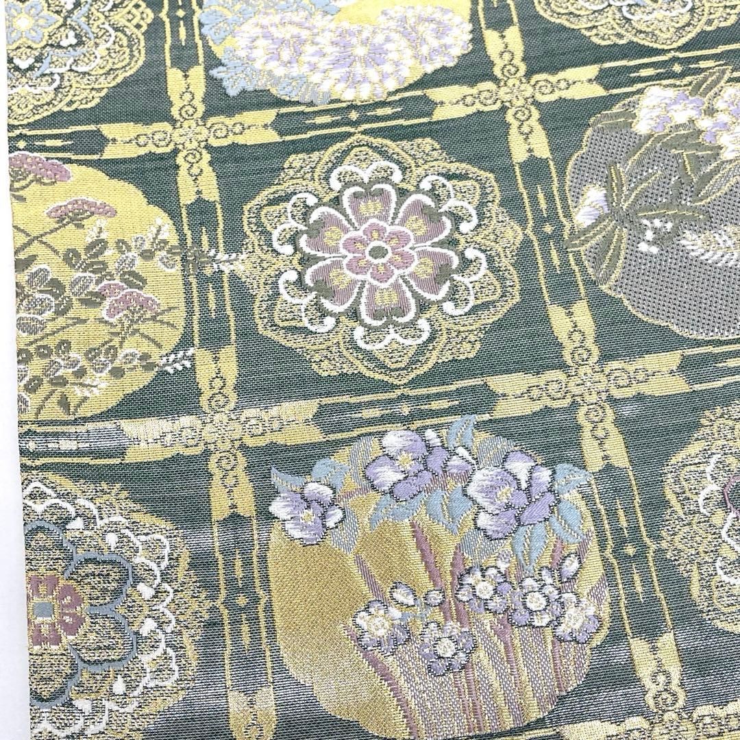  着物と帯 時流 F 251005 t 正絹 袋帯 天井秀葉 四季花 袋帯 帯