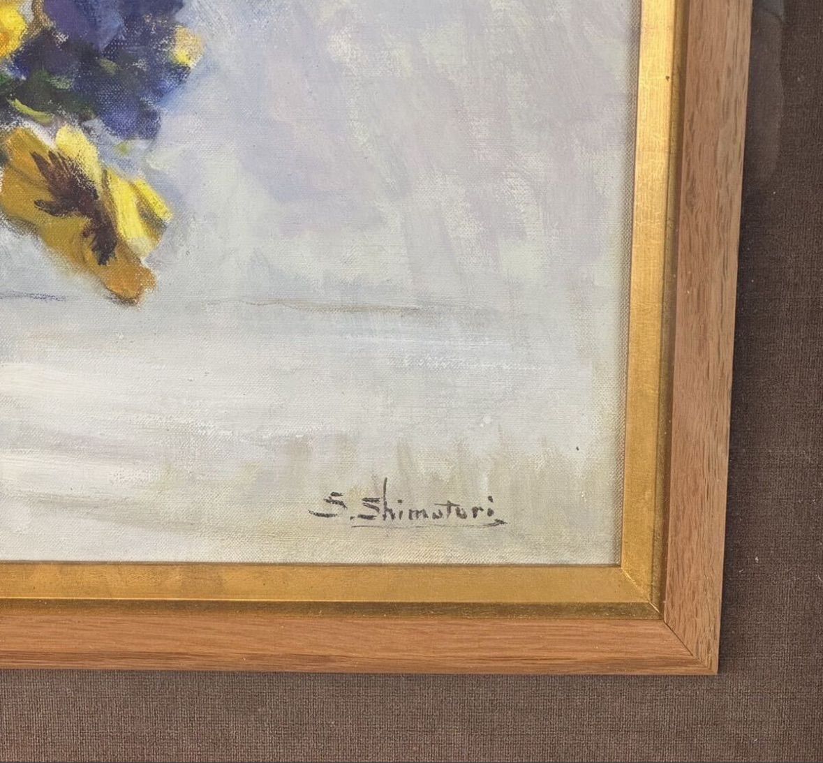 霜鳥之彦 「パンジー」 油彩 6号 東京都出身 京都学芸大学教授 師 浅井