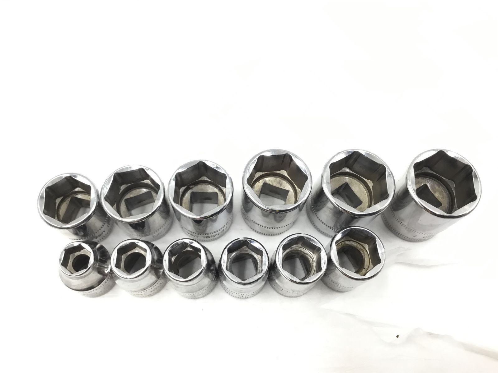  ♥に近い Snap-on|スナップオン 差込角3|8 9.5 mm 6角シャローソケット12本セット 212 FSMY エコツー M 02 その他 ソケット