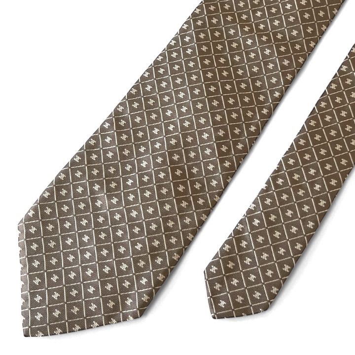 イタリア製 CELINE セリーヌ トリオンフ 総柄 ネクタイ ジャガードタイ