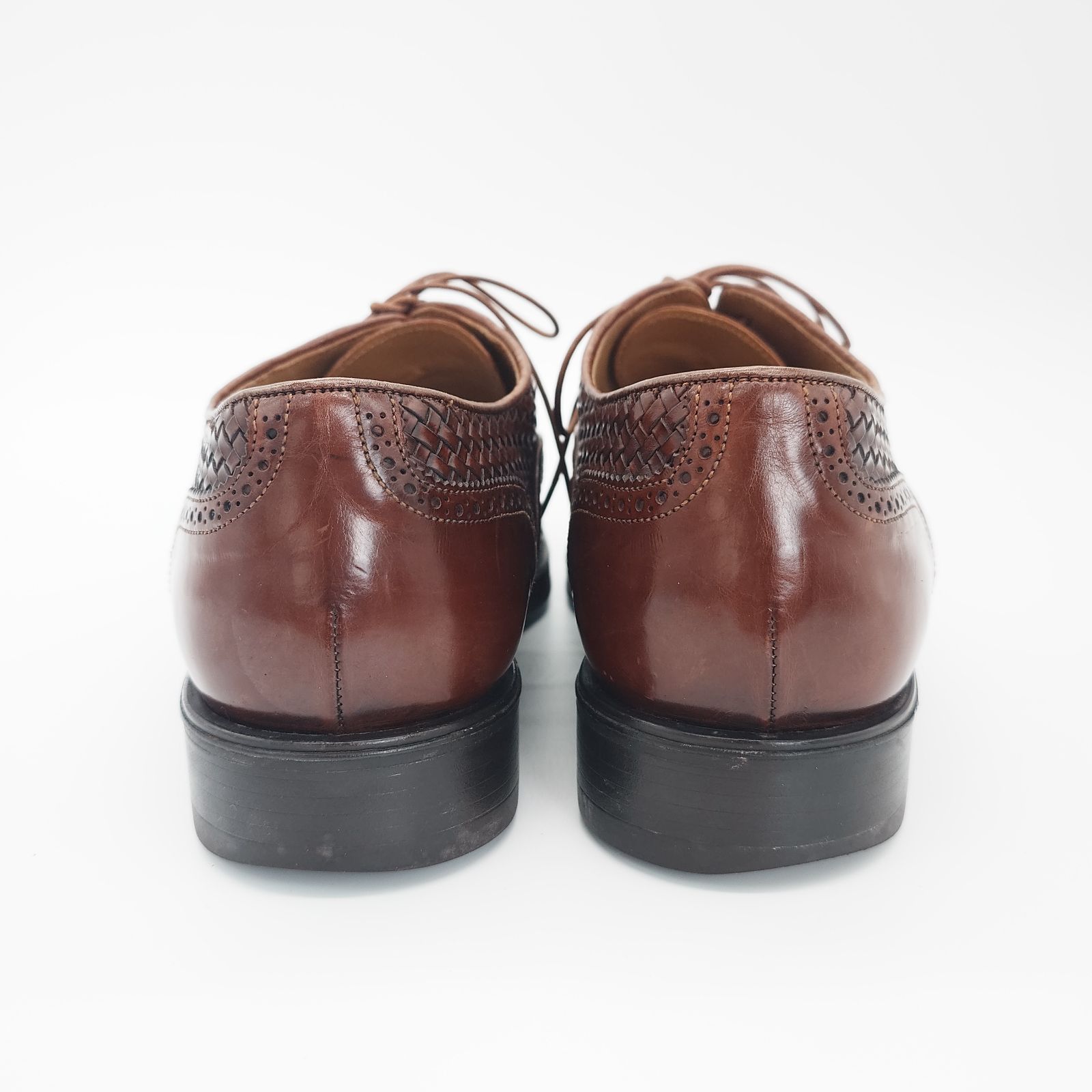 Santoni サントーニ ドレスシューズ 紳士靴 編み込みデザイン サイズ7