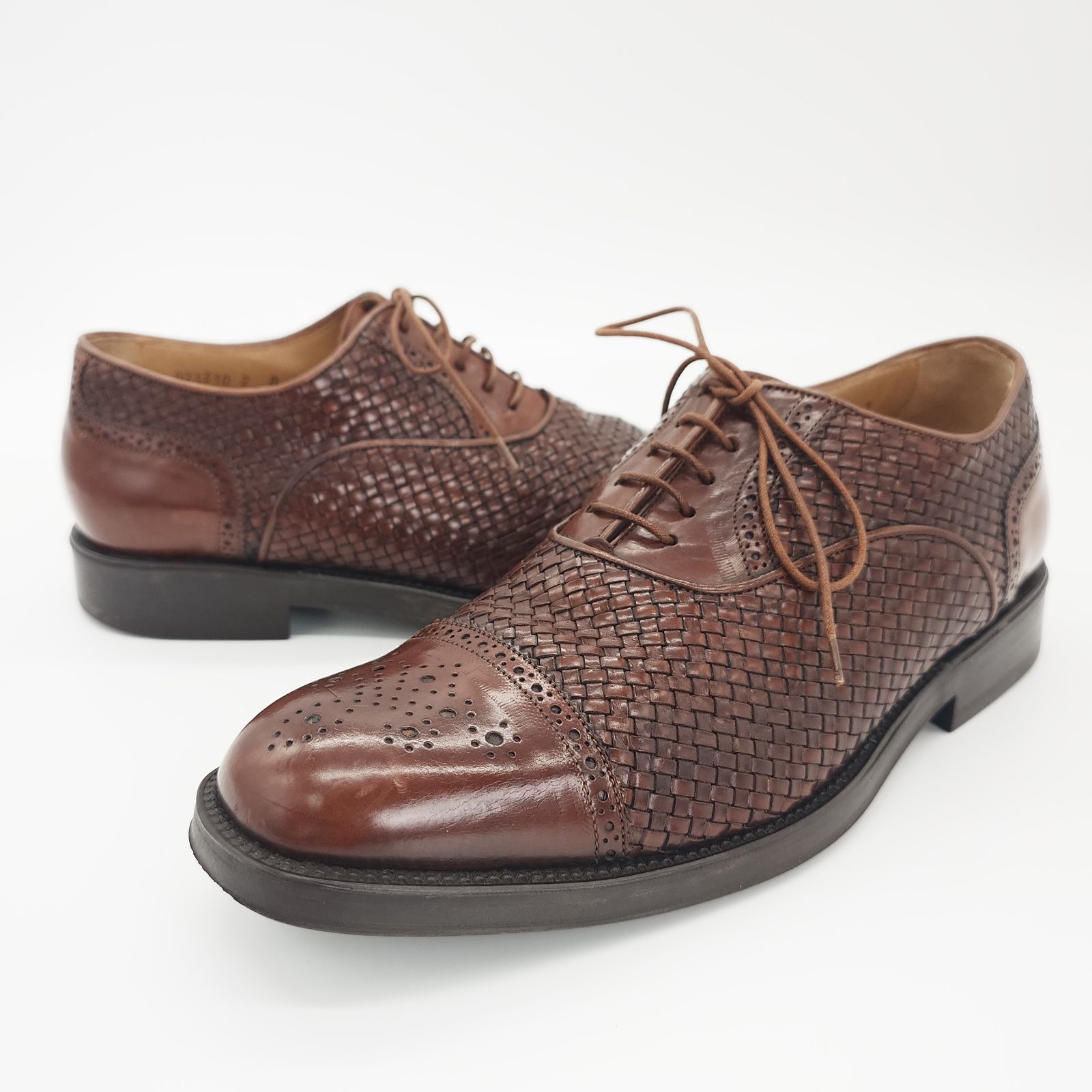 Santoni サントーニ ドレスシューズ 紳士靴 編み込みデザイン サイズ7
