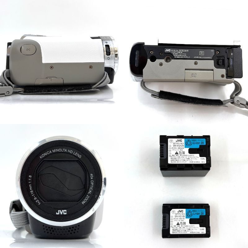 液晶に僅かな汚れあり分お値引き9,999円～【JVC】GZ-E750-W デジタル