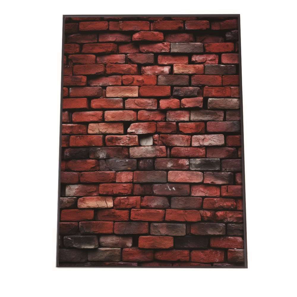 B2サイズ（約51x73cm）】【lh-poster-2386】【フレーム付き】レンガ 石