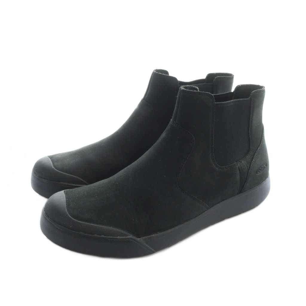 キーン KEEN チェルシーブーツ サイドゴア ショート レザー ロゴ 28 cm 黒 ブラック 1022030 GY 18 MQ