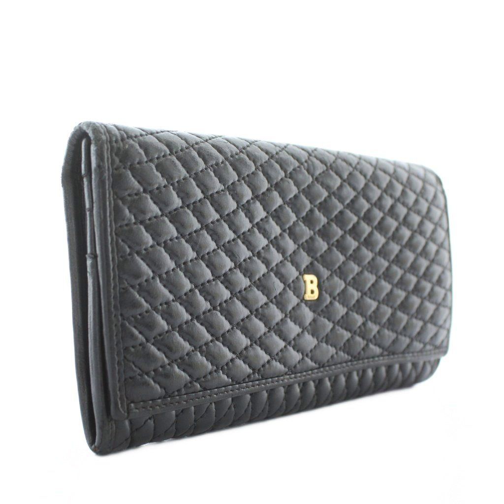 バリー BALLY 長財布 二つ折り 購入 レザー キルティング ロゴ