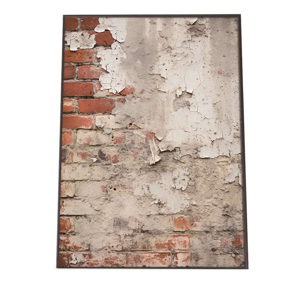 A3サイズ（約30×42cm）】【lh-poster-2390】【フレーム付き】レンガ 石