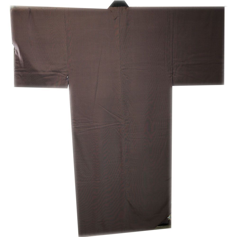 どてら 丹前 茶系万筋 な大きめサイズ比較的 ヴィンテージ 骨董 衣裳