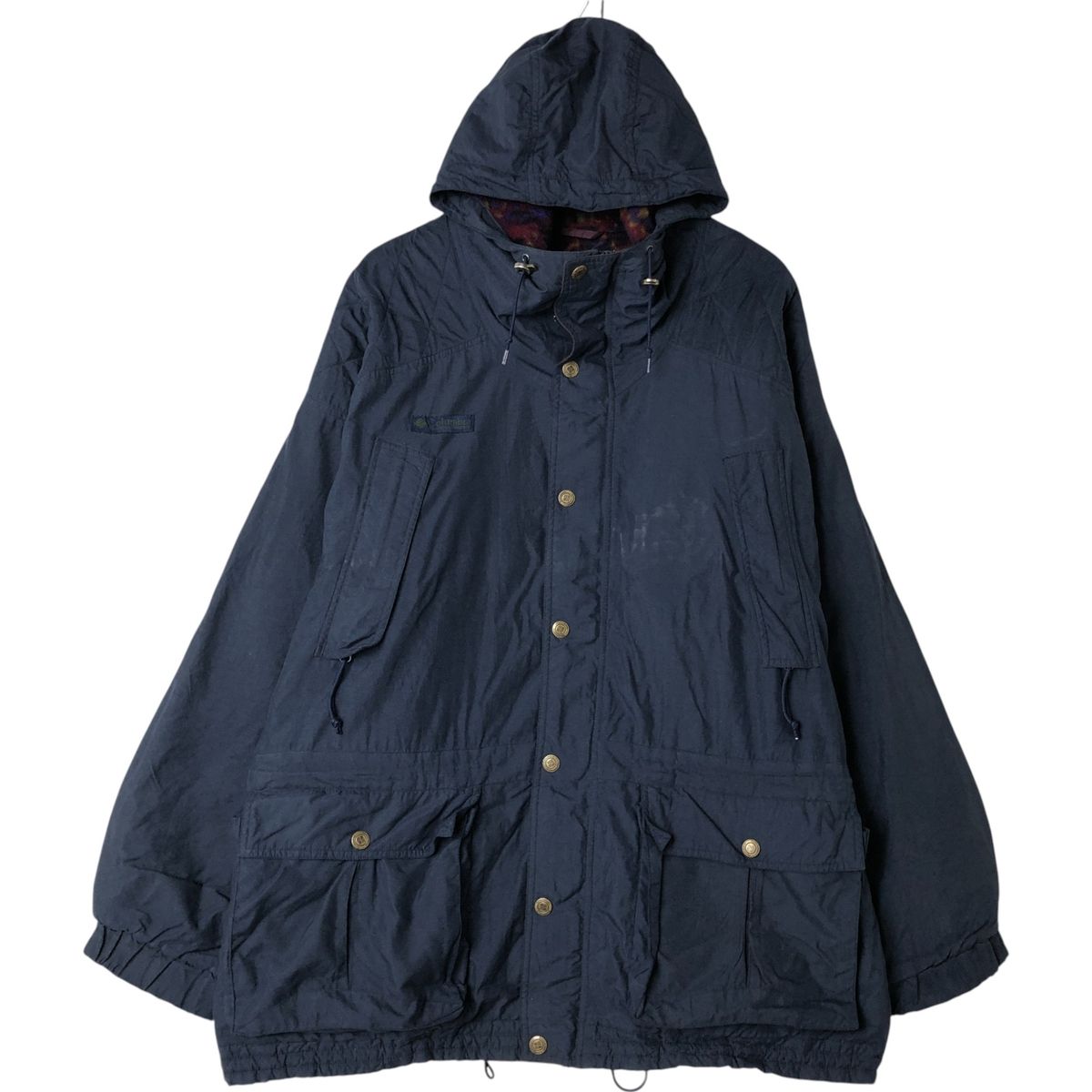 古着 90年代 コロンビア Columbia 白タグ 中綿パーカー パファージャケット メンズL相当 ヴィンテージ|eaa 551469