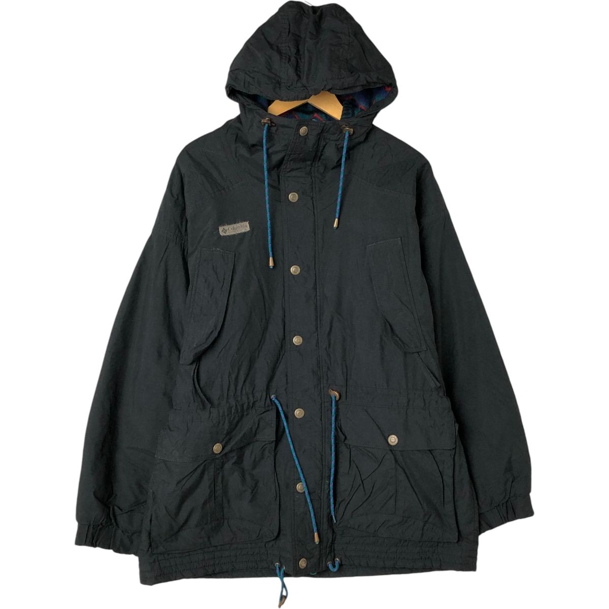 古着 90年代 コロンビア Columbia 白タグ 中綿パーカー パファージャケット メンズXL相当 ヴィンテージ|eaa 552647