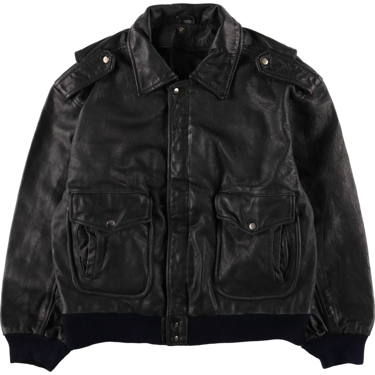 古着 A-2タイプ レザーフライトジャケット メンズM相当|eaa 553097