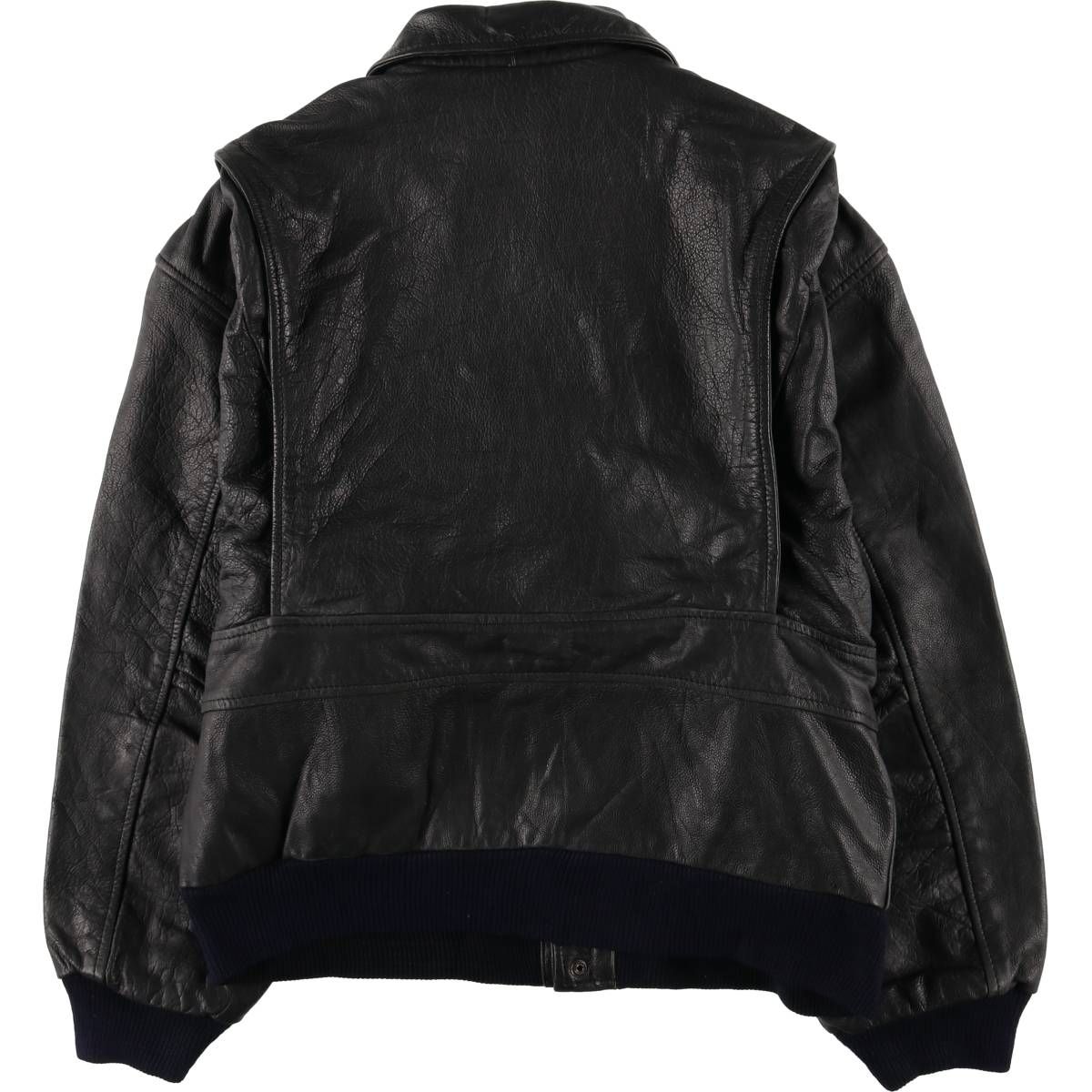 古着 A-2タイプ レザーフライトジャケット メンズM相当|eaa 553097