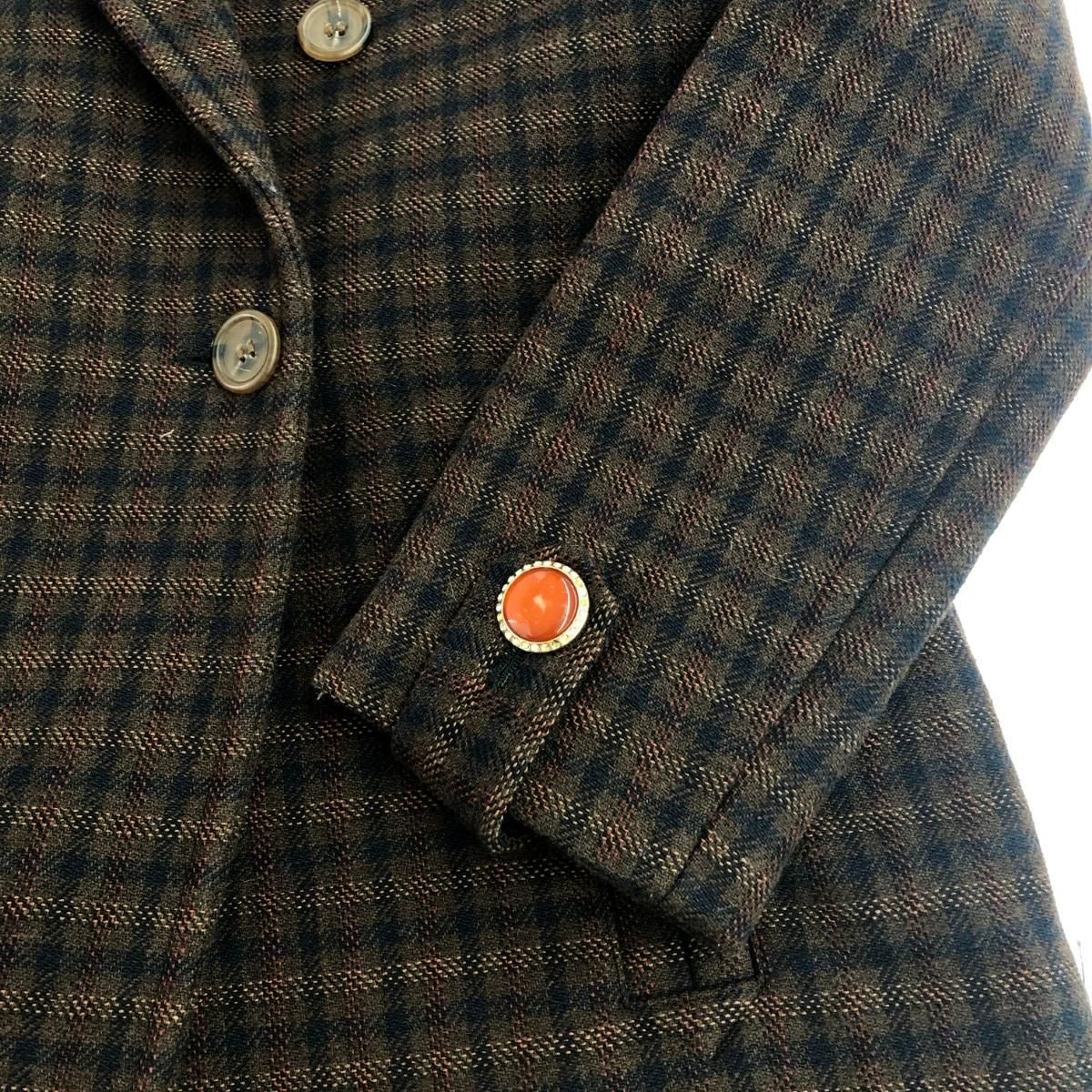 TARA JARMON タラジャーモン ダブルブレストコート サイズ:36 チェック