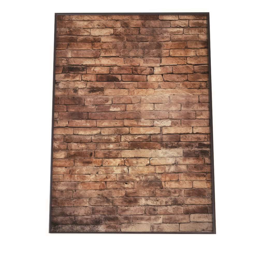 B3サイズ（約36x51cm）】【lh-poster-2436】【フレーム付き】レンガ 石