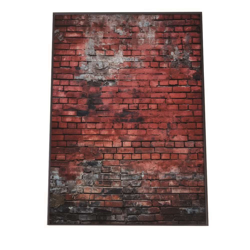 【A2サイズ（約42x59cm）】【lh-poster-2451】【フレーム付き】レンガ 石 ストーン ポスター 模様 ブロック インテリア