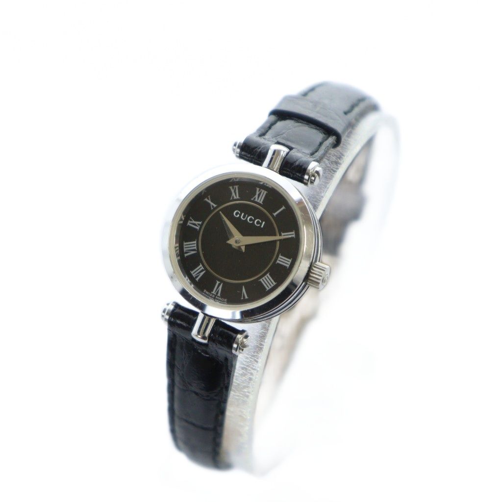 グッチ GUCCI 2040L 腕時計 ウォッチ クォーツ 黒文字盤 ローマン