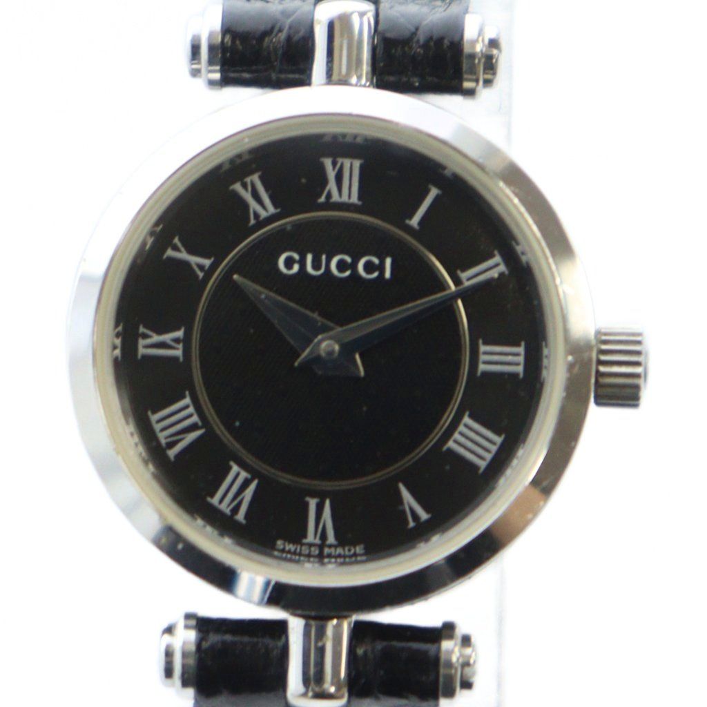 グッチ GUCCI 2040L 腕時計 ウォッチ クォーツ 黒文字盤 ローマン
