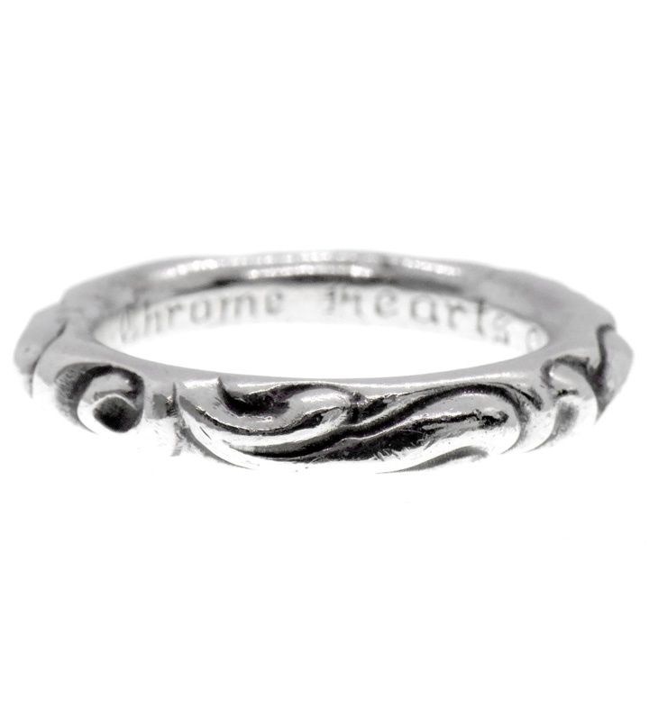 クロムハーツ CHROME HEARTS SCRL BAND スクロールバンド シルバー リング 46378