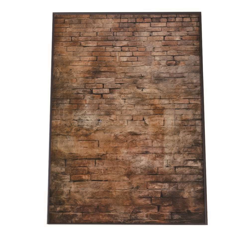 【B1サイズ（約73x103cm）】【lh-poster-2475】【フレーム付き】レンガ 石 ストーン ポスター 模様 ブロック インテリア