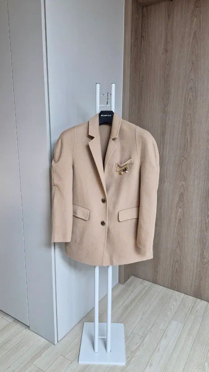 O 2 nd オッズセカンド XS カシミアブレンドハンドメイドハーフコート ベージュ