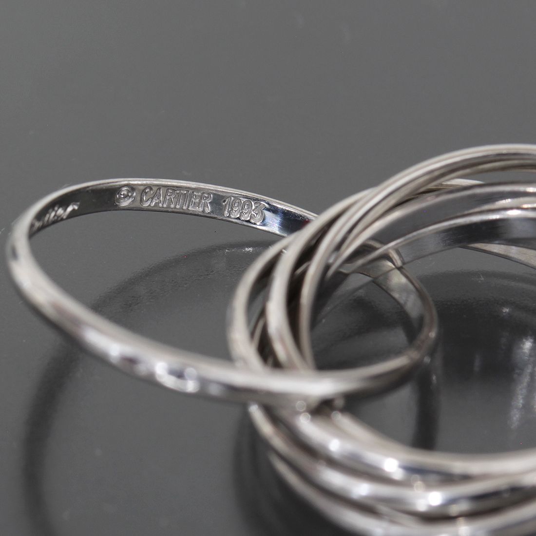  激 カルティエトリニティ7連リング 11号 PT 950 9 8 g E 1948 リング 指輪 アクセサリー